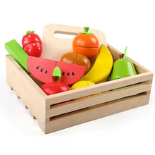 Kids' Wooden Fruit Slicing Playset with Storage Box