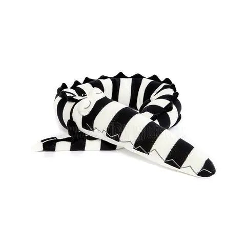 Striped Plush Snake Pillow – Soft Nursery Decor Toy