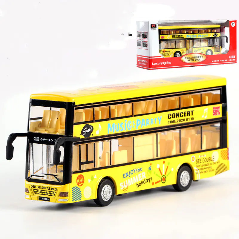 Sky Eagle Alloy Double-Decker Bus Toy