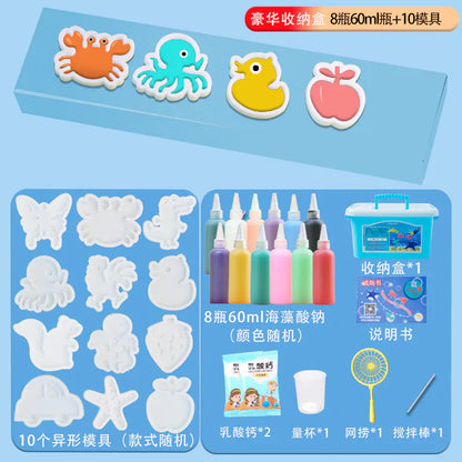Sea Animal DIY Gel Toy Kit – 12 Bottles & 22 Molds