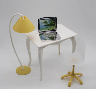 Doll Desk Set with Laptop & Lamp – Study Time Fun