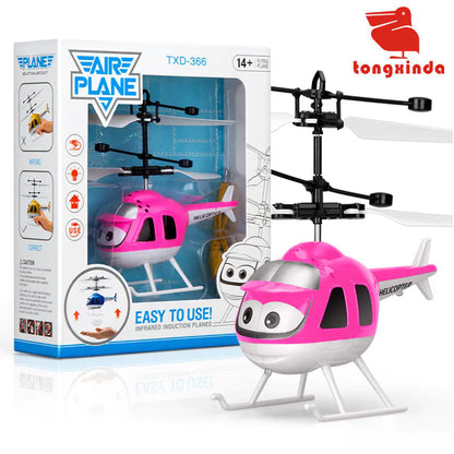 Infrared Induction Flying Helicopter Toy with LED Lights