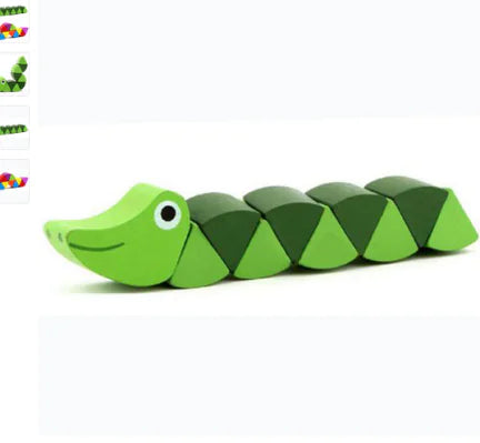 Wooden Twist & Turn Caterpillar Toy