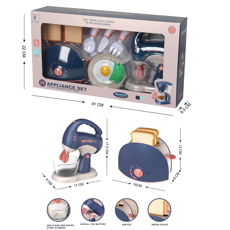 Kids' Kitchen Playset with Electric Washer