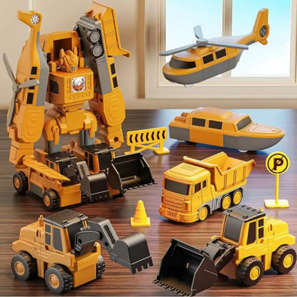 Transforming Construction Vehicle Robot for Kids