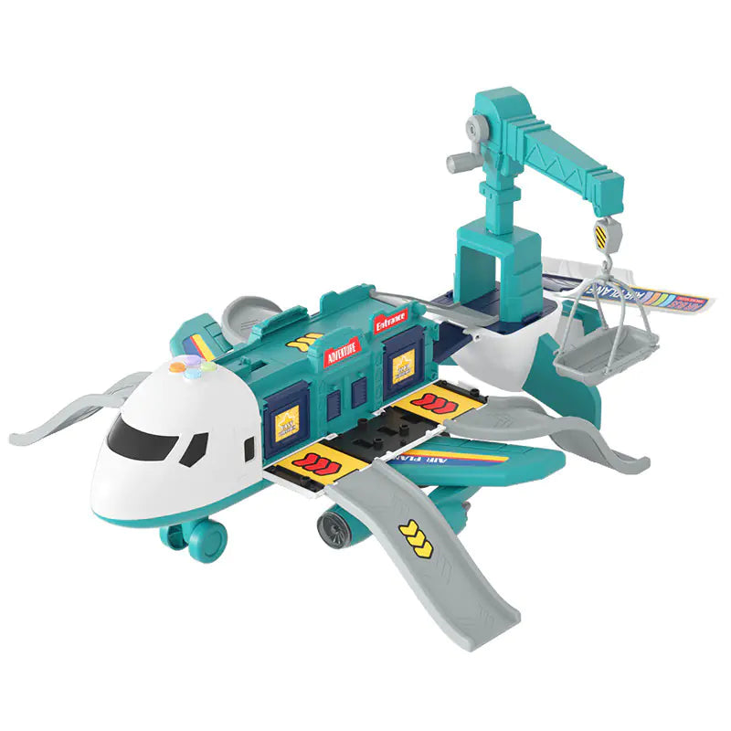 City Airport Playset with Plane, Cars & Road Signs