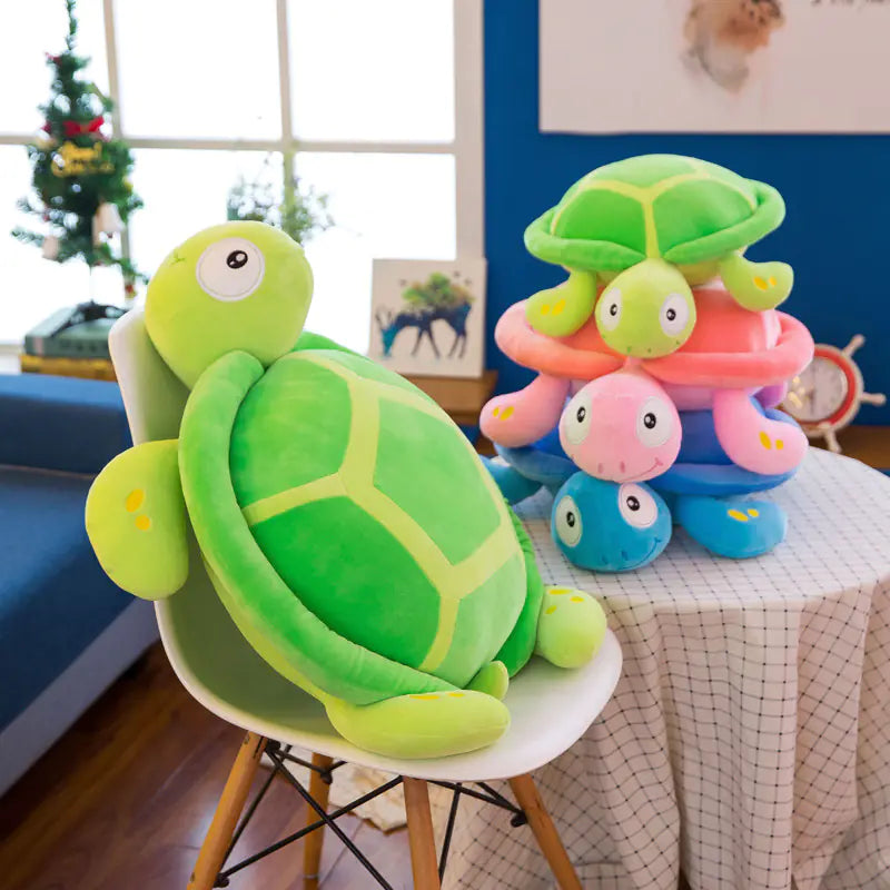 Turtle Plush Pillow – Soft, Colorful & Huggable