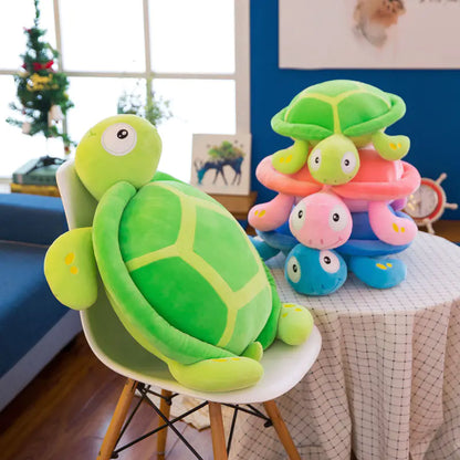Turtle Plush Pillow – Soft, Colorful & Huggable