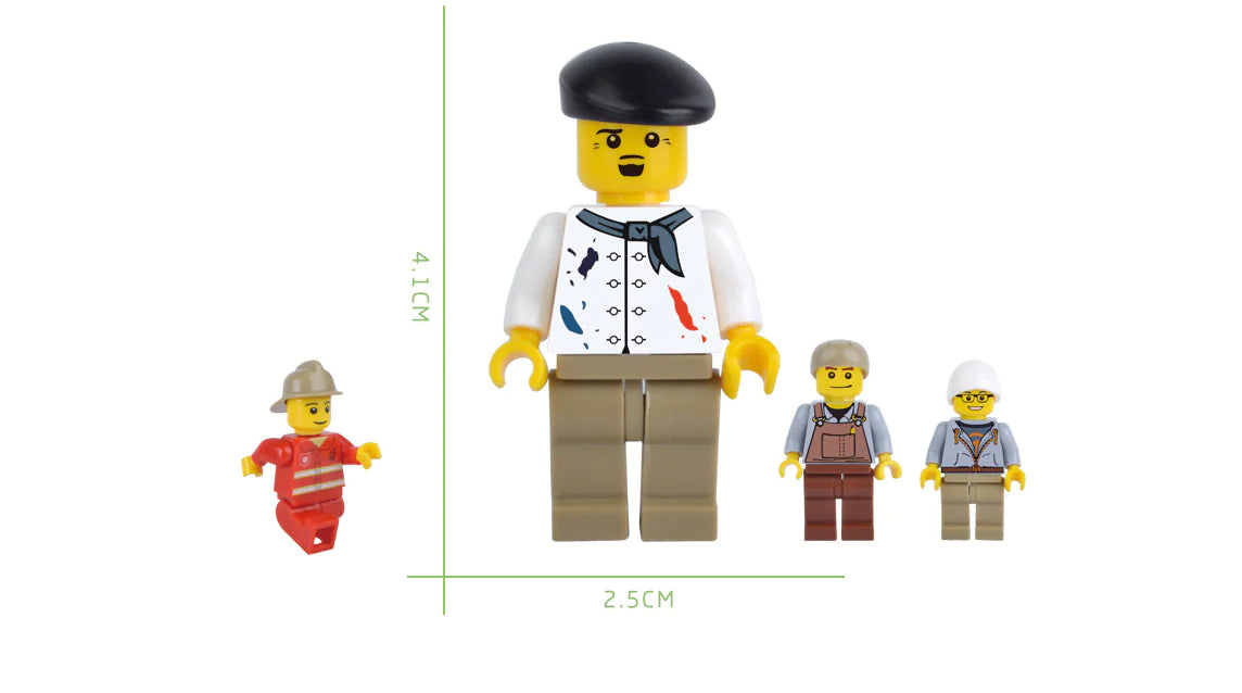 24Pcs Mini Building Block Figures – Police, Fire & More