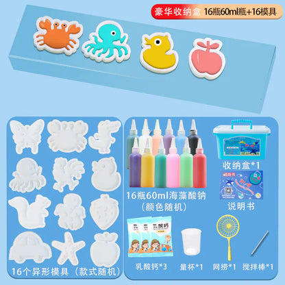 Sea Animal DIY Gel Toy Kit – 12 Bottles & 22 Molds