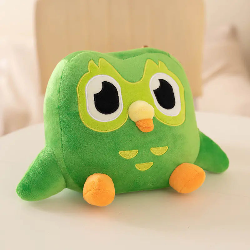 Cuddly Green Owl Pillow - Soft Toy for Kids