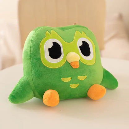 Cuddly Green Owl Pillow - Soft Toy for Kids