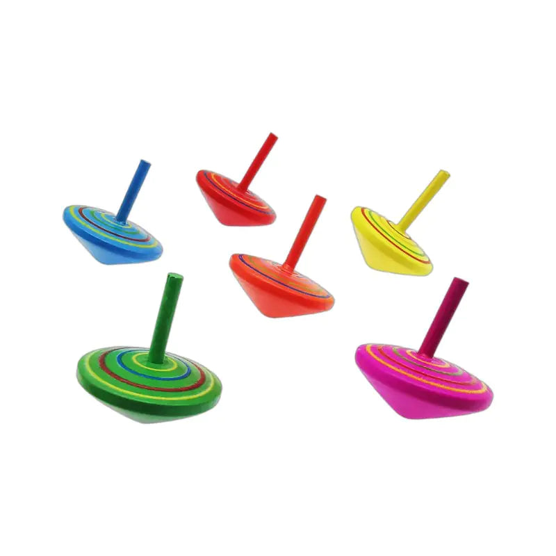 Colorful Wooden Spinning Tops – Classic Toy for Kids
