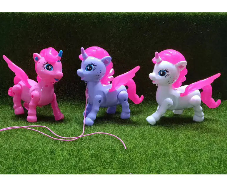 Light-Up Walking Unicorn Toy with Music & Wings