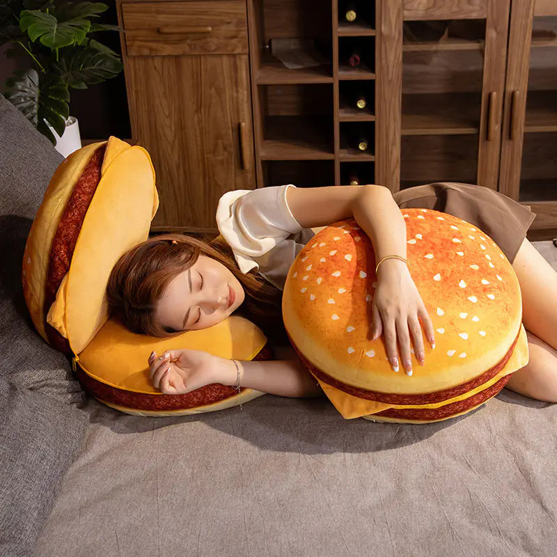 Burger Delight Plush Pillow