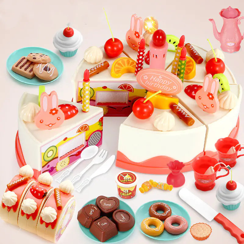 Deluxe Birthday Cake Play Set – Pretend Food Fun