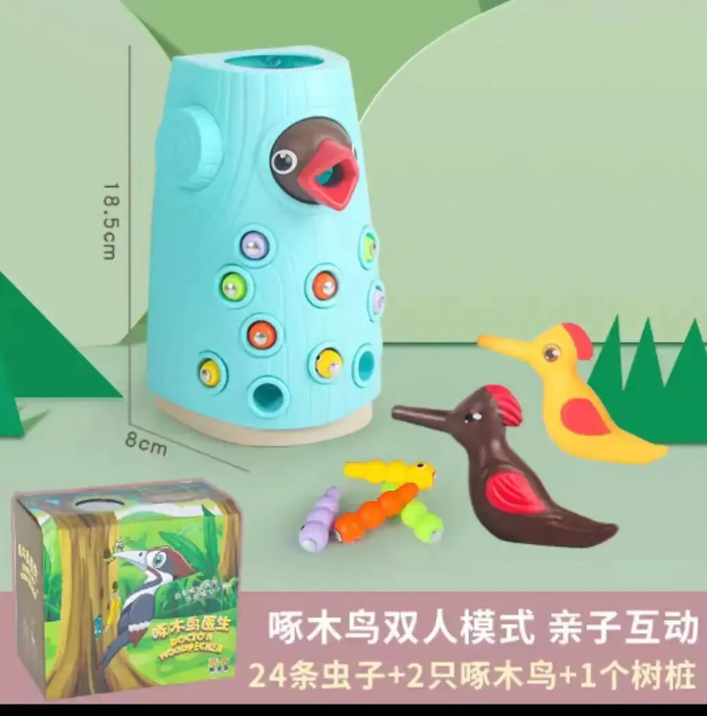 Magnetic Woodpecker Catch & Learn Game