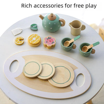 Charming Wooden Tea Party Set