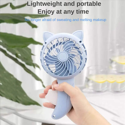 Charming Cat Cartoon Mini Fan