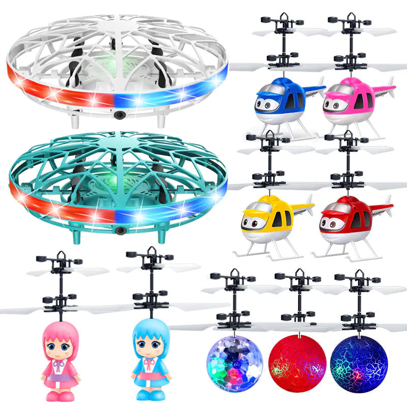Infrared Induction Flying Helicopter Toy with LED Lights