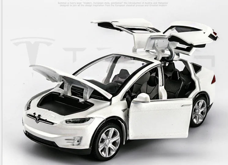 Diecast Tesla Model X Toy Car with Openable Doors