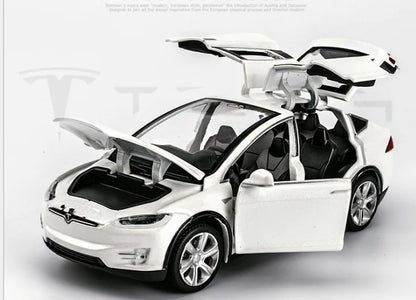 Diecast Tesla Model X Toy Car with Openable Doors