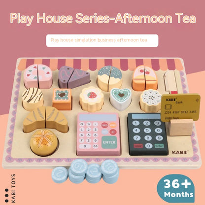 Wooden Tea Time Playset for Kids