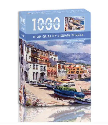 1000-Piece Scenic Village Jigsaw Puzzle for Adults