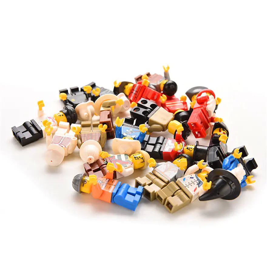 24Pcs Mini Building Block Figures – Police, Fire & More