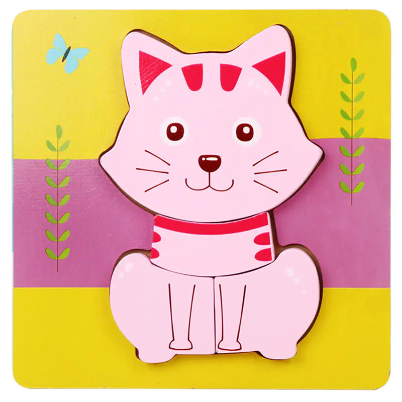 Kids' 3D Wooden Learning Puzzle