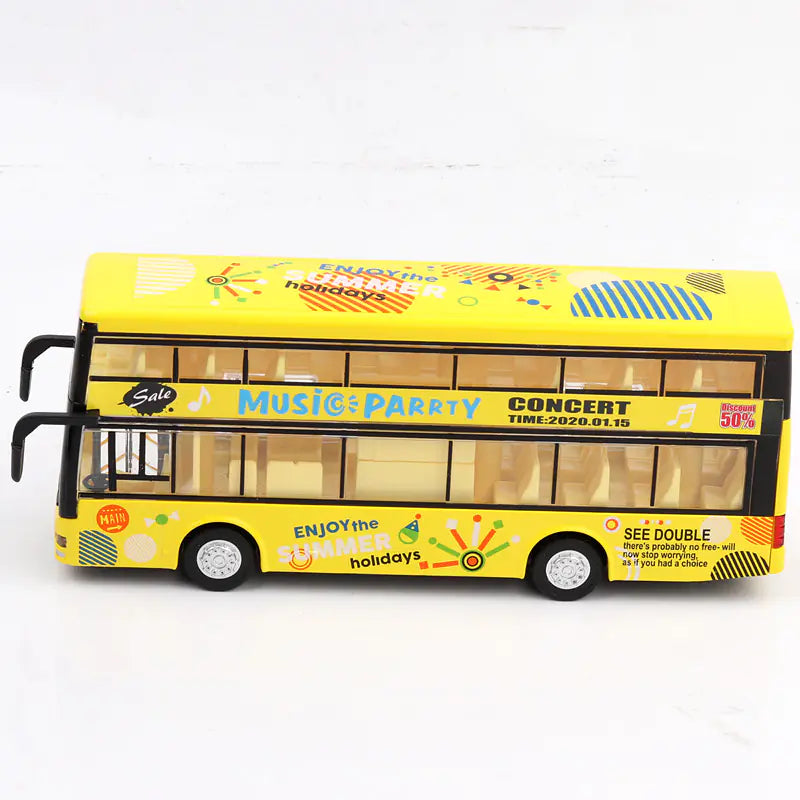 Sky Eagle Alloy Double-Decker Bus Toy