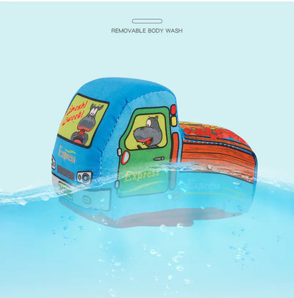 Washable Soft Cartoon Car Toys for Babies