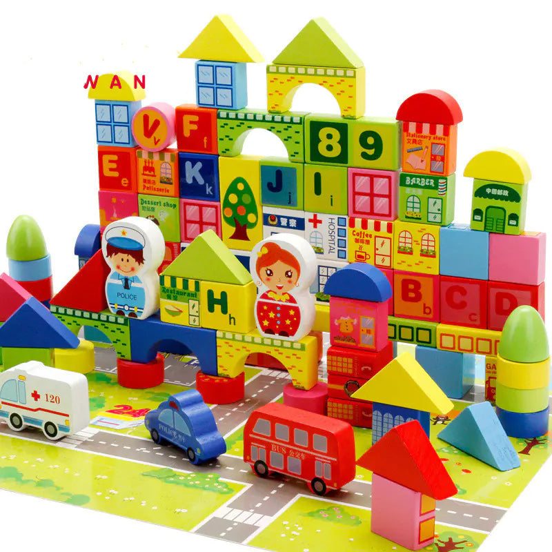 Cityscape Wooden Blocks Set