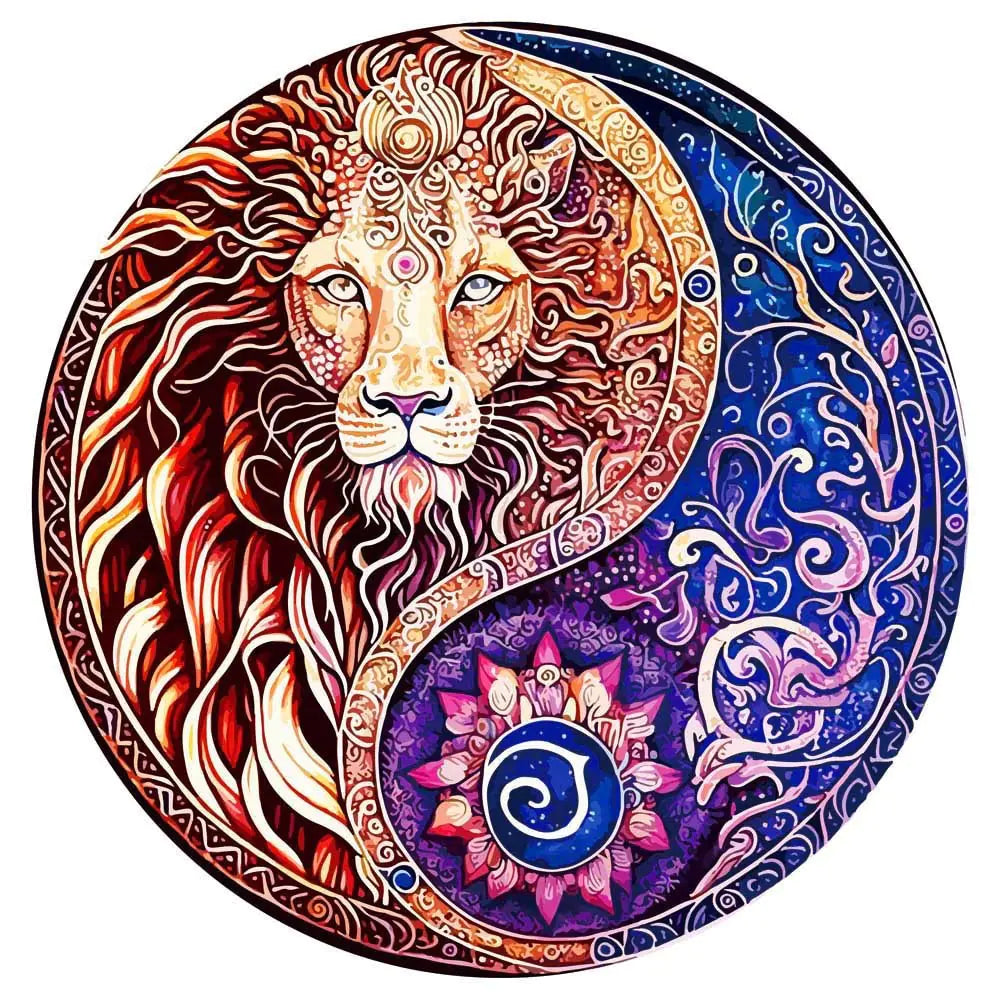 Kids' 3D Yin Yang Animal Wooden Puzzle Toy