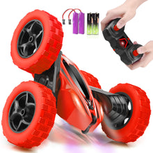 RC Stunt Car with LED Lights – 360° Flip & Rechargeable Toy