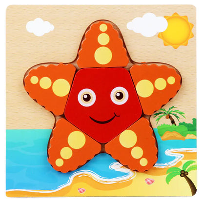 Kids' 3D Wooden Learning Puzzle
