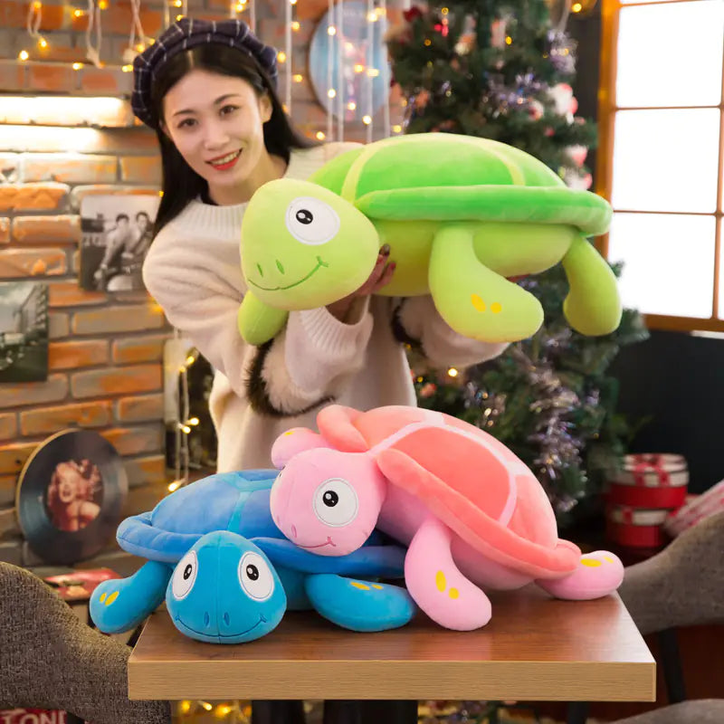 Turtle Plush Pillow – Soft, Colorful & Huggable