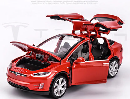 Diecast Tesla Model X Toy Car with Openable Doors