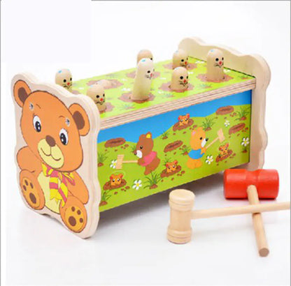 Toddler Whack-a-Mole Wooden Game