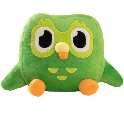 Cuddly Green Owl Pillow - Soft Toy for Kids