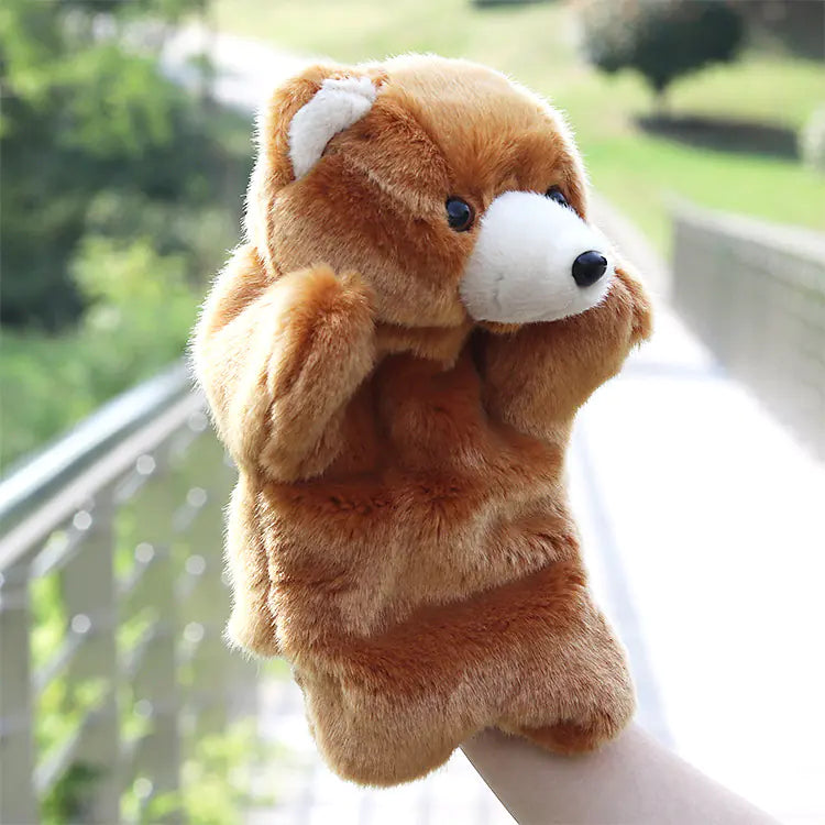 Cuddly Brown Bear Puppet Toy for Kids