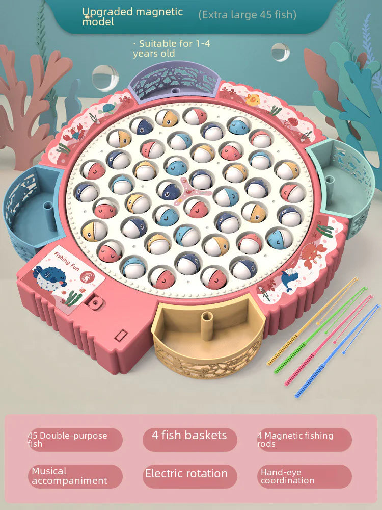 Magnetic Fishing Game Toy Set | Music & Motor Spin Fun