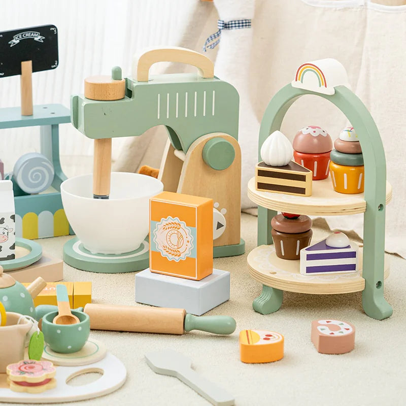 Wooden Tea Time Playset for Kids