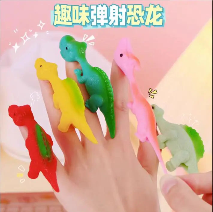 Stretchy Catapult Dinosaur Finger Launcher Toys
