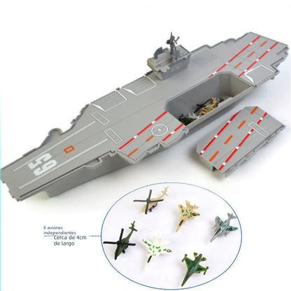 Aircraft Carrier Toy with Fighter Jets & Lights