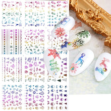 Festive Snowflake Elk Nail Decals