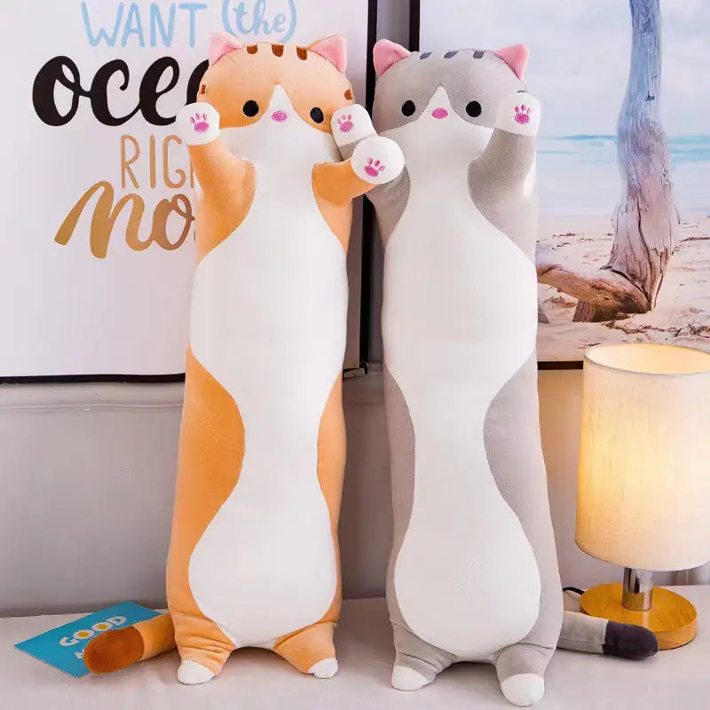 Snuggly Cat Plush Pillow Toy
