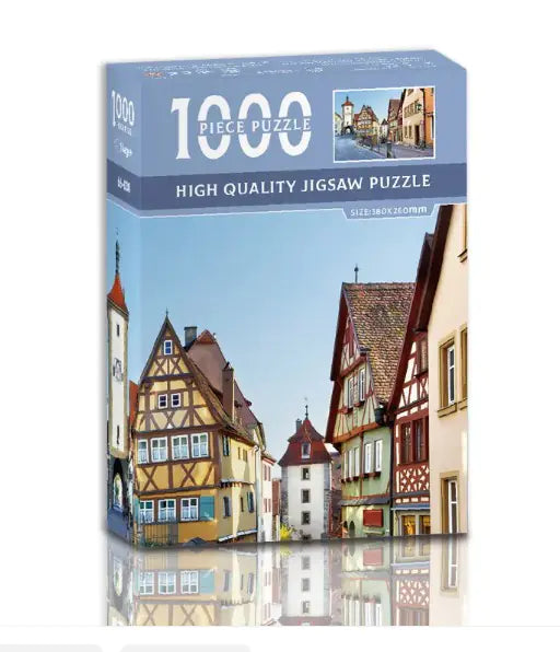1000-Piece Scenic Village Jigsaw Puzzle for Adults