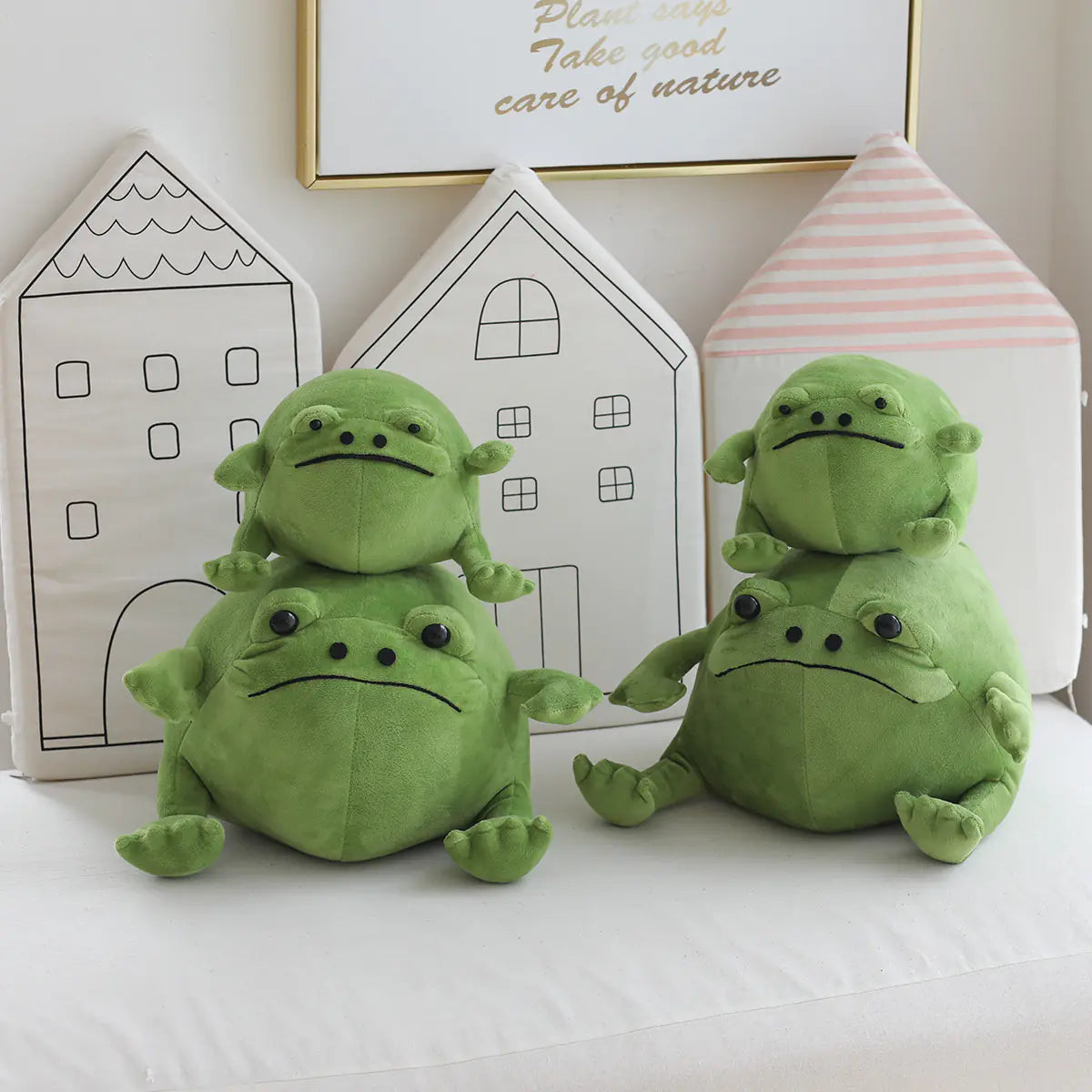 Charming Green Frog Plush Doll