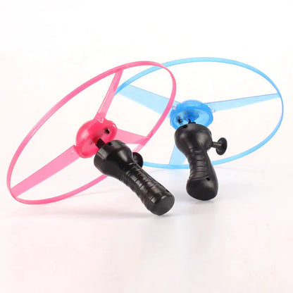 LED Flying Disc Launcher | Colorful Night Spin Toy